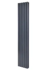 Вертикальный дизайнерский радиатор отопления ARTTIDESIGN Rimini II 6/1800/354/50 серый матовый